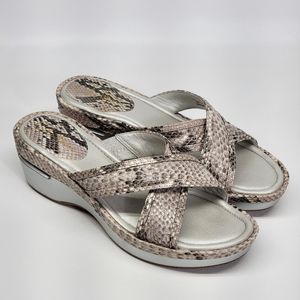 Cole Haan Air Snake Skin Leather Slides Sandals Women’s Sz 9B US